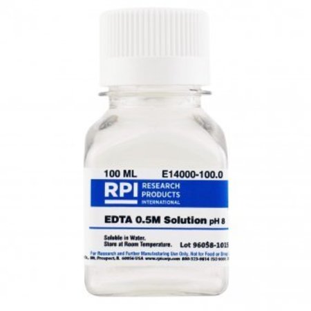 RPI EDTA 0.5M Solution pH 8.0, 100 ML E14000-100.0